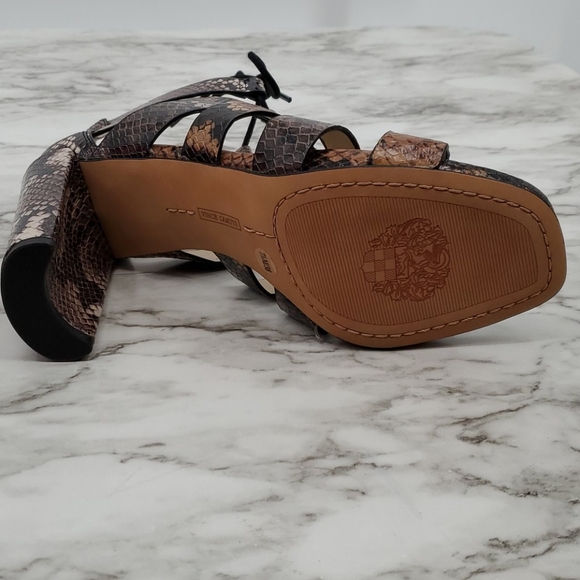 Vince Camuto Snake Skin Retro Python Heels - Picture 3 of 9